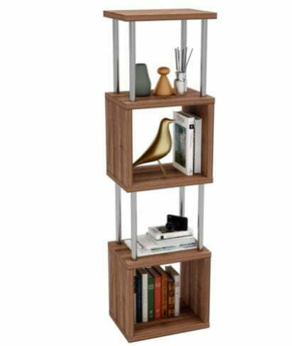 Types of Bookcases: Bustier 5-Tier Geometric Bookshelf