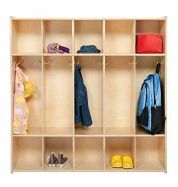 Types of Mudroom Lockers: Contender 5 Section Daycare Cubby Coat Rack