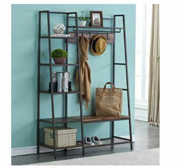 Types of Mudroom Lockers: HOMYSHOPY Entryway Coat Rack Shoe Bench