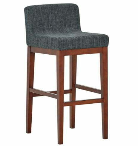 bar stools with backs: Solid-Back Barstool-Set of 2, Premium Plastic