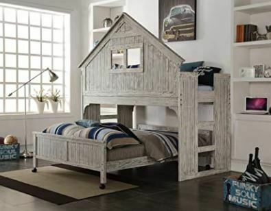 Different Types of Bunk Beds: Donco Kids Club House Tall Loft Bed with Caster