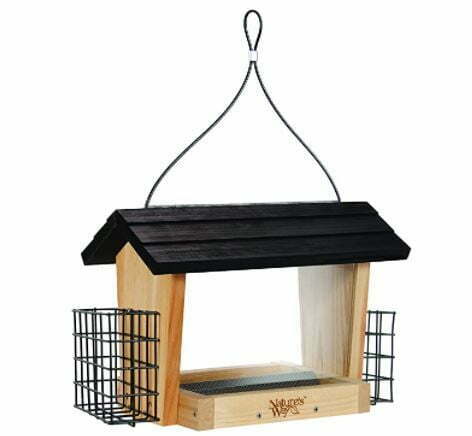 types of bird feeders: Nature's Way Bird Products CWF19 Cedar Hopper Bird Feeder