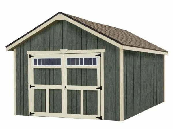 types of garages: Dover 12 ft. x 24 ft. Wood Garage Kit without Floor