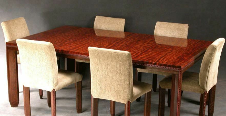 types of tables: Incised Detail Dining Room Table